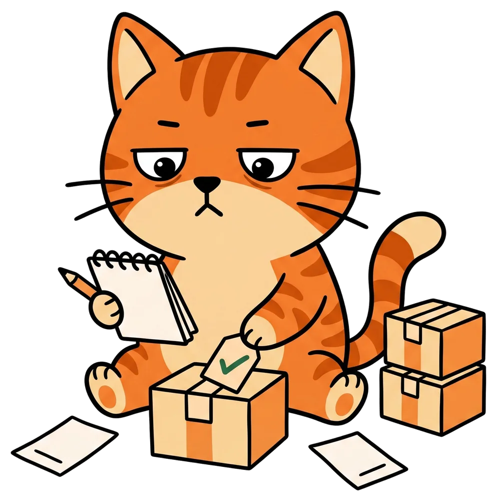Gato de Benli organizando el negocio