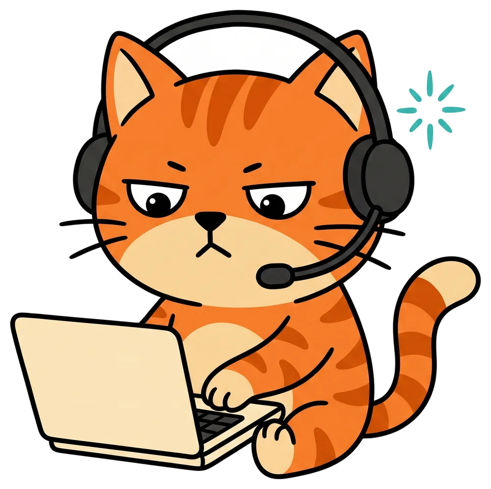 Gato de Benli trabajando